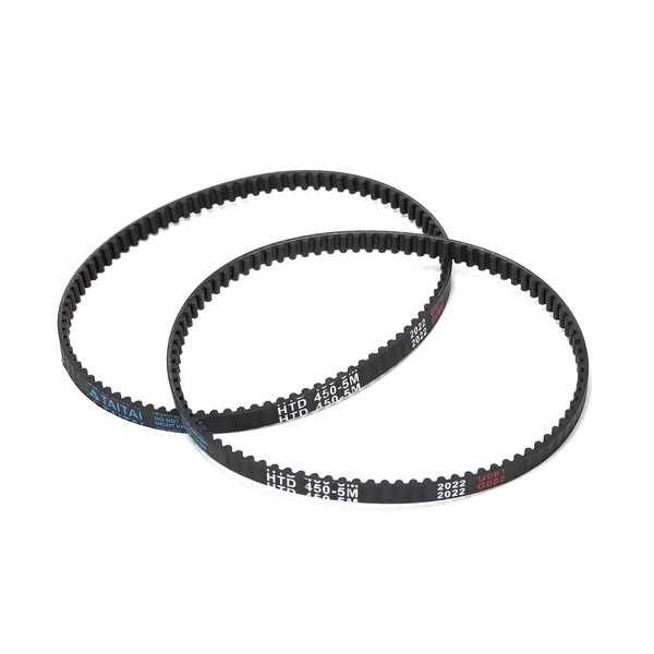 Ruimou 2Pcs Mower Drive Rubber Belt HTD 450-5M(450mm Circumference, Pitch