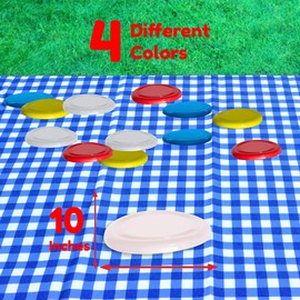 Fun Central 12 Pack - 10 inch Flying Discs Backyard Games & Sports Party Favors for Kids & Adults - Assorted Colors