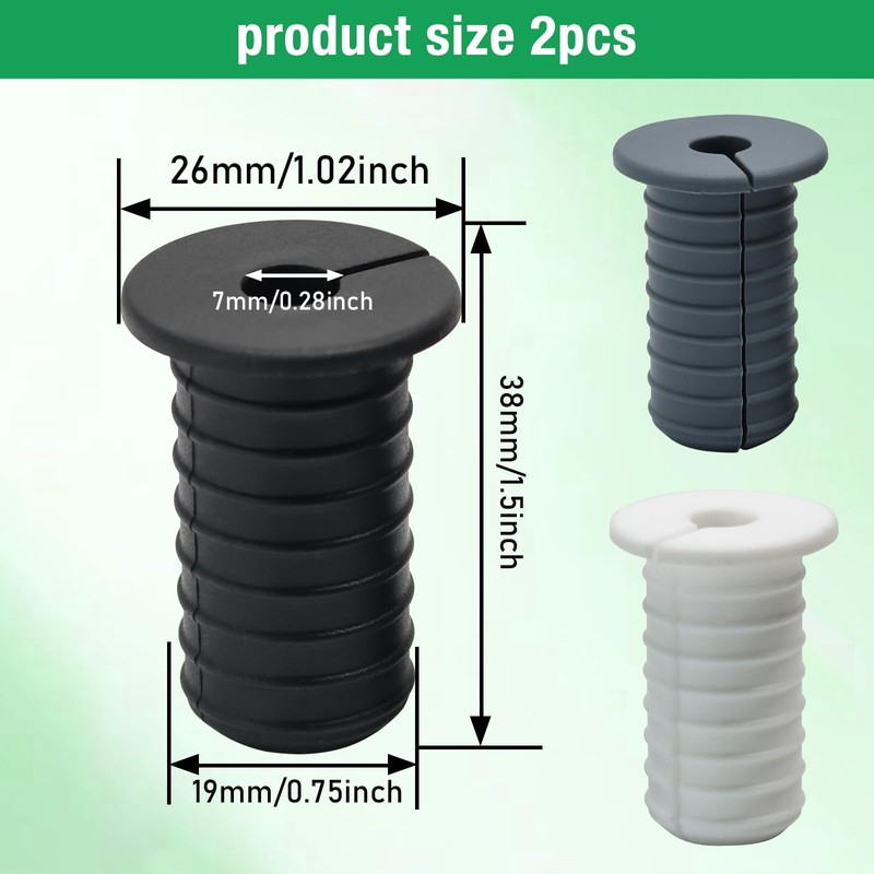 EASYEAH 2pc Starlink Cable Grommet 3/4" Silicone Anti-Slip Wall Hole