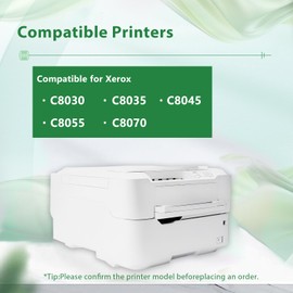 C8030 Toner Cartridge Compatible for Xerox Altalink C8030 C8035 C8045 C8055 C8070 Toner Cartridge for 006R01697 006R01698 006R01699 006R01700 Toner Cartridge (Black Cyan Magenta Yellow)