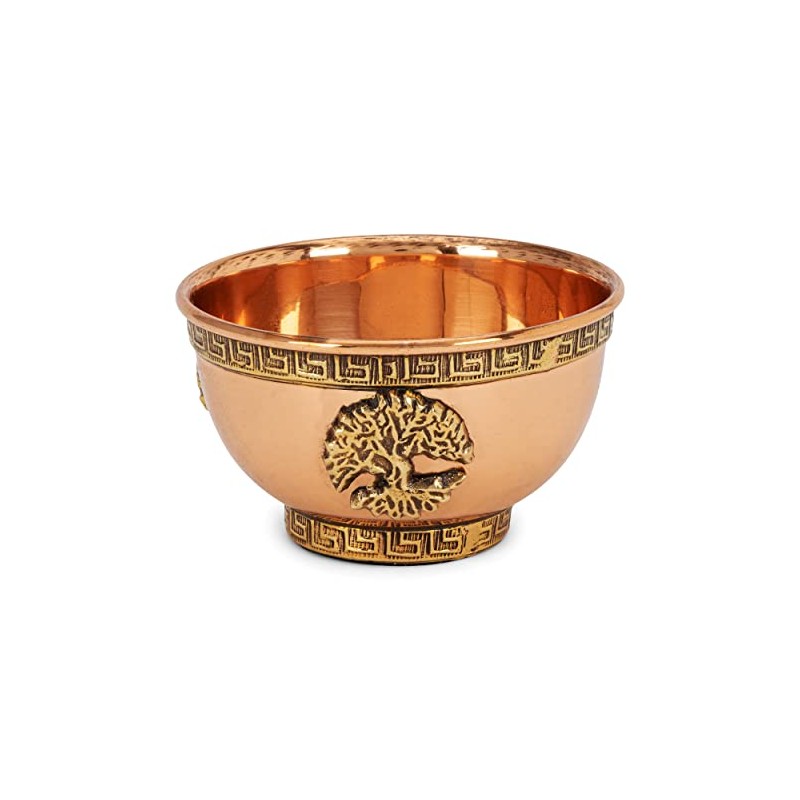 NKlaus Diameter 8 cm Incense Bowl Copper Frankincense Resins Herbs