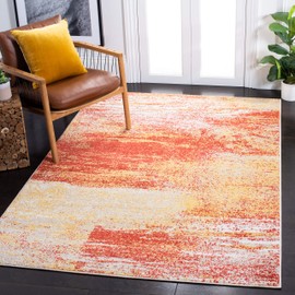 SAFAVIEH Adirondack Collection Area Rug - 6' x 9', Rust & Gold, Modern Abstract Design, Non-Shedding & Easy Care, Ideal for High Traffic Areas in Living Room, Bedroom (ADR112P)