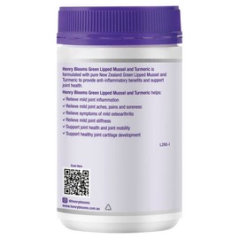 Henry Blooms Green Lipped Mussel 500Mg And Turmeric 1500Mg With Biop 100 Vegetarian Capsules