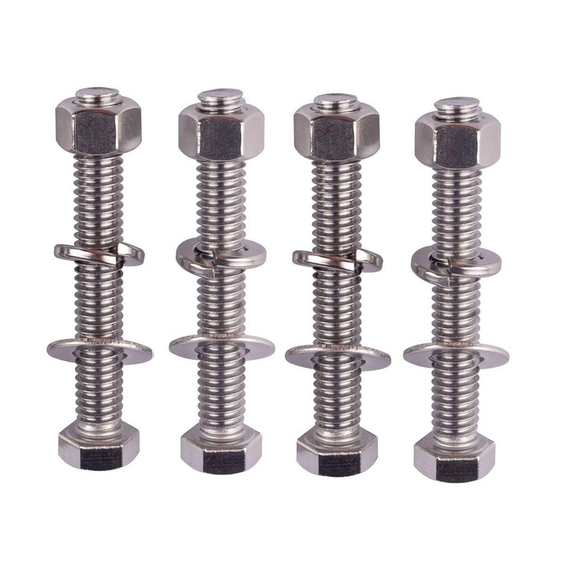 KOSJETHAS 6 Sets 3/8-16 x 2 Stainless Steel Hex Head