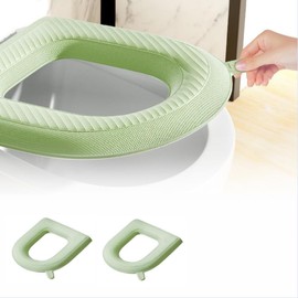 Waterproof Toilet Seat Cushion, 2024 New Toilet Seat Cover Pads, Reusable Waterproof EVA Toilet Seat Cushion, Padded Toilet Seat, Washable Toilet Cover Seat Pad for Home Hotel (Green 2Pcs)