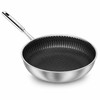 316 Stainless Steel Honeycomb Wok Pan, Tri-Ply Skillet