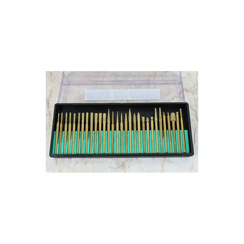 TMAX 30 pc Titanium Diamond Coated Burrs Glass Drill Bit