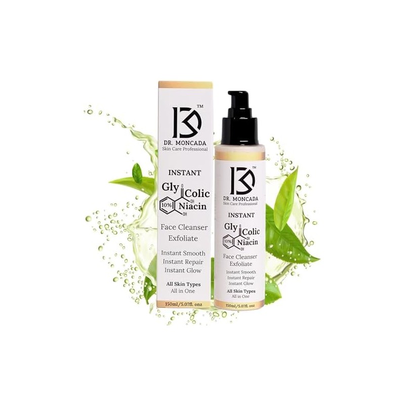 Limpiador Facial Exfoliante con Ácido Glicólico al 10% y Niacinamida