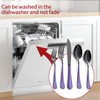 Onlycooker 20-Piece Black Silverware Set 18/0 Stainless Steel Flatware Purple
