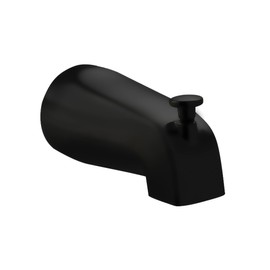 PULSE ShowerSpas 3010-TS-MB Matte Black NPT Connection Tub Spout with Diverter, 2.5 x 2.5 x 5.5