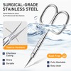 THRAU Cuticle Scissors Extra Fine for Manicure and Pedicure, Curved