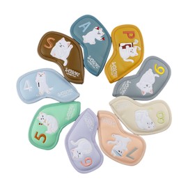 Golf Driver Head Covers - Long and Thick Golf Iron Covers Set of 9 - Iron Covers for Golf Clubs, Golf Club Covers for Irons Gift for Friends Family Colleagues