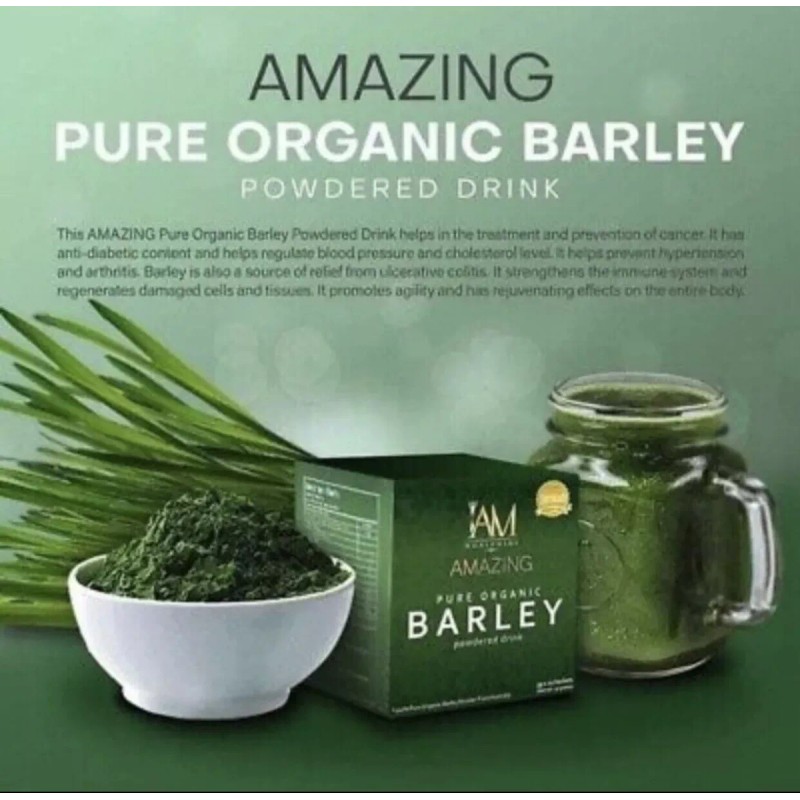 I Am Worlwide AMAZING PURE ORGANIC BARLEY Powdered Drink Mix-