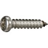 Trusco Y835-0420 Pan Head Tapping Screws, 1 Type A, Stainless