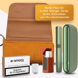 e-smoQ Case Compatible with IQOS Iluma, High-Quality Accessory Case for IQOS Iluma Kit (Orange)