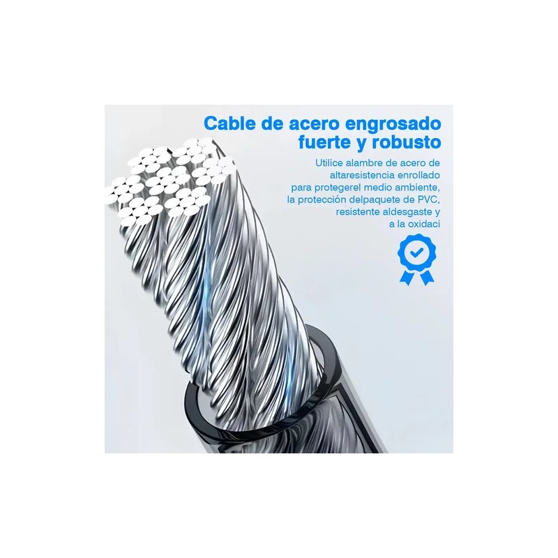 Candado Cable De Seguridad Con Combinación Para Bici O Moto