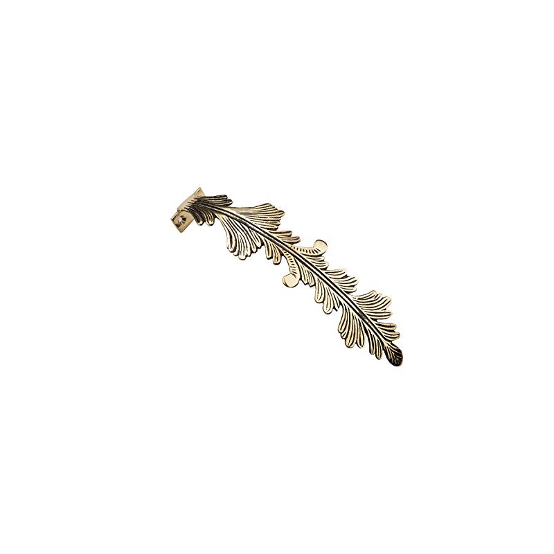 1xAntique Brass Curtain Tie back Hold Back Leaf Curtain Tieback