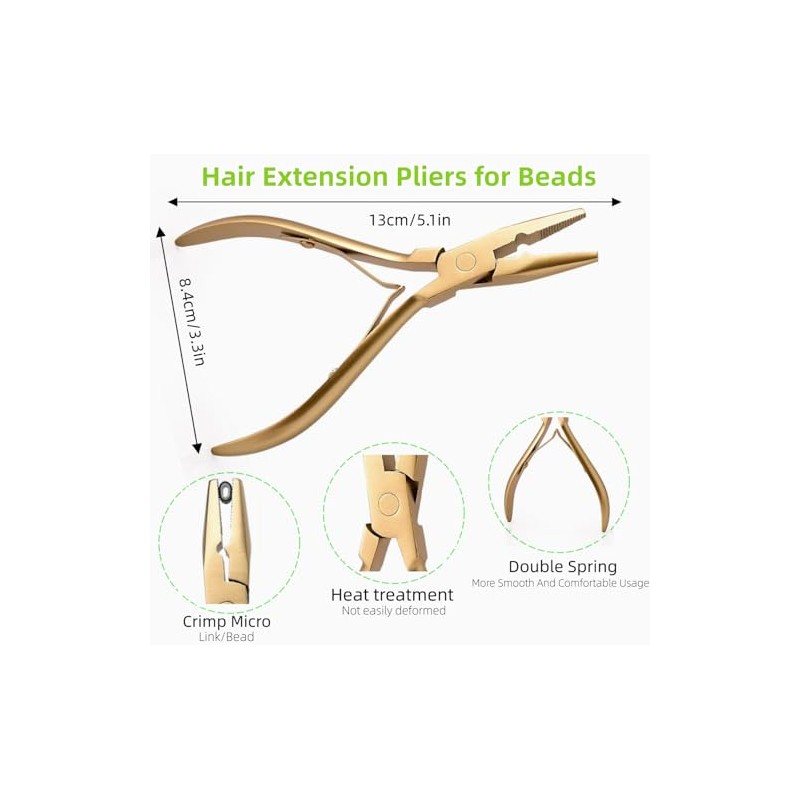 Kit de herramientas de extensión de cabello, extensiones de cabello