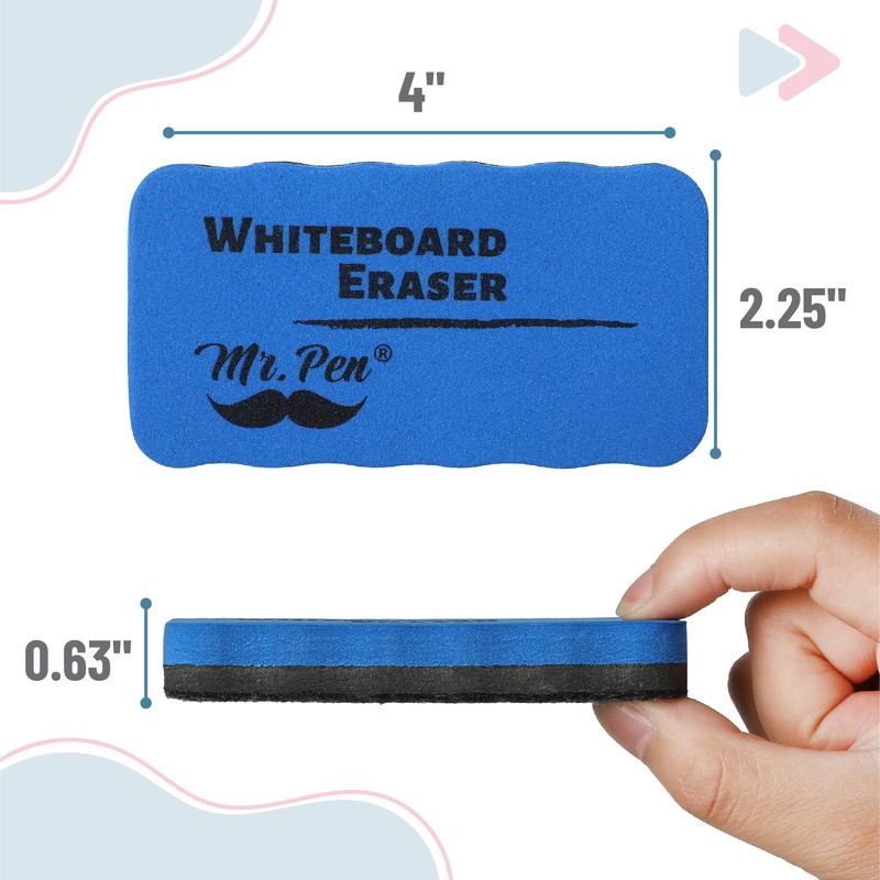 Mr. Pen- Magnetic Dry Erase Erasers, 4"x2.25", 8 Pack