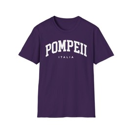 CUSTOMI Pompeii Italy Adult Unisex Soft T-Shirt, Purple, 4XL