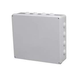 IP65 Junction Box White 400mm x 350mm x 120mm ABS Enclosure Outdoor Lighting Cable Electrics Connection with Hole and Rubber Stoppers