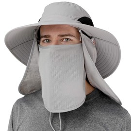 GearTOP Fishing Hat Outdoor Sun Protection Hats for Men & Women, Boonie Hat (7-7 1/2, Light Grey)