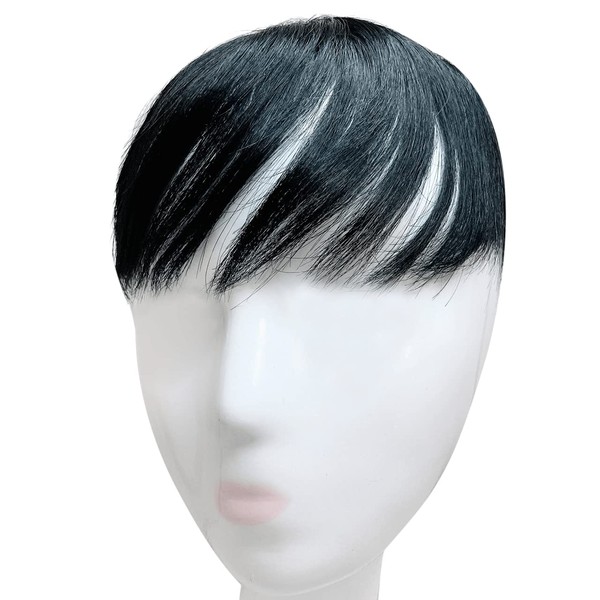 Luce brillare wig male female hairpiece part wig point piece top piece part wigs human hair unisex men's whorl crown medical use thin hair removal 100% human hair short domestic manufacturer whorl cover (natural black (wide))