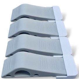 Door Wedge,Rubber Door Stoppers, Heavy Duty Rubber Door Wedge, Non-Slip Door Jammer,Ideal for Homes for Floor, Durable with Anti-Skid. (4 Pieces with Holder Type 1)