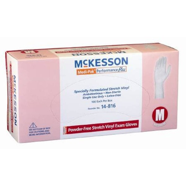 McKesson Exam Glove Vinyl Performance Plus Powder Free Extra Large Nonsterile - Box of 100