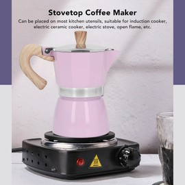 CHICIRIS Espresso Maker, Moka Pot 3 Cup(150 ML - 5.2 Oz), Italian Coffee Maker, Classic Style Aluminum, Espresso Machine, High-Pressure Extraction Stovetop Coffee Maker