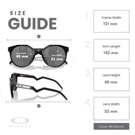 Oakley Hstn (a) 009242A 924201 52MM Matte Black/Prizm Black Round Low Bridge Fit Sunglasses for Men for Women + BUNDLE Accessory Leash + Designer iWear Kit