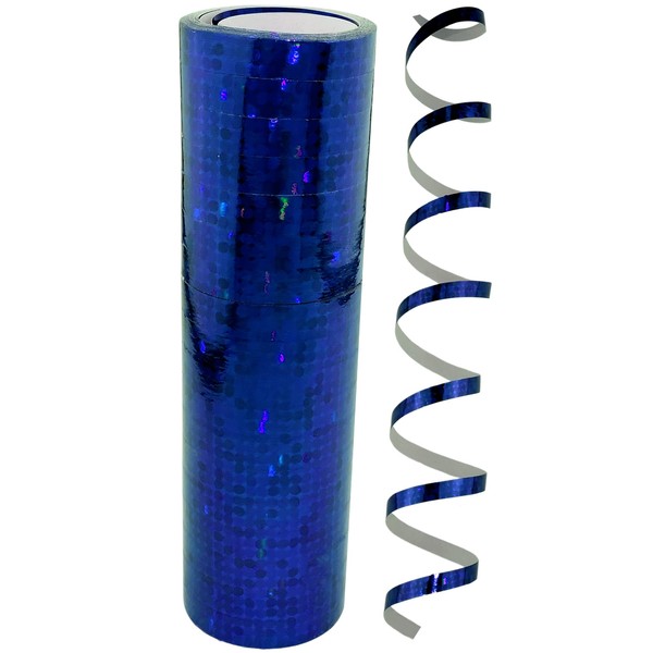 AERZETIX - C55288 - Rouleau de 18 serpentins bandes ruban de décoration 3.8 m - couleur bleue - spirale décorative pour anniverssaire fête mariage party festival carnaval - en papier