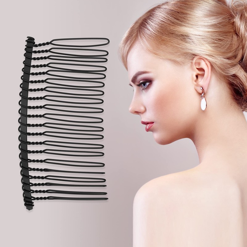 VOCOSTE Anti-Slip Hairside Comb Axserie Metal Black Hair Side Comb