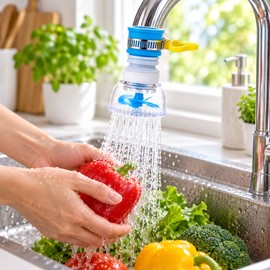 360° Rotating Faucet Extender for Sink Use – Extendable Anti-Splash Filter Nozzle for Kitchen & Wash Basin