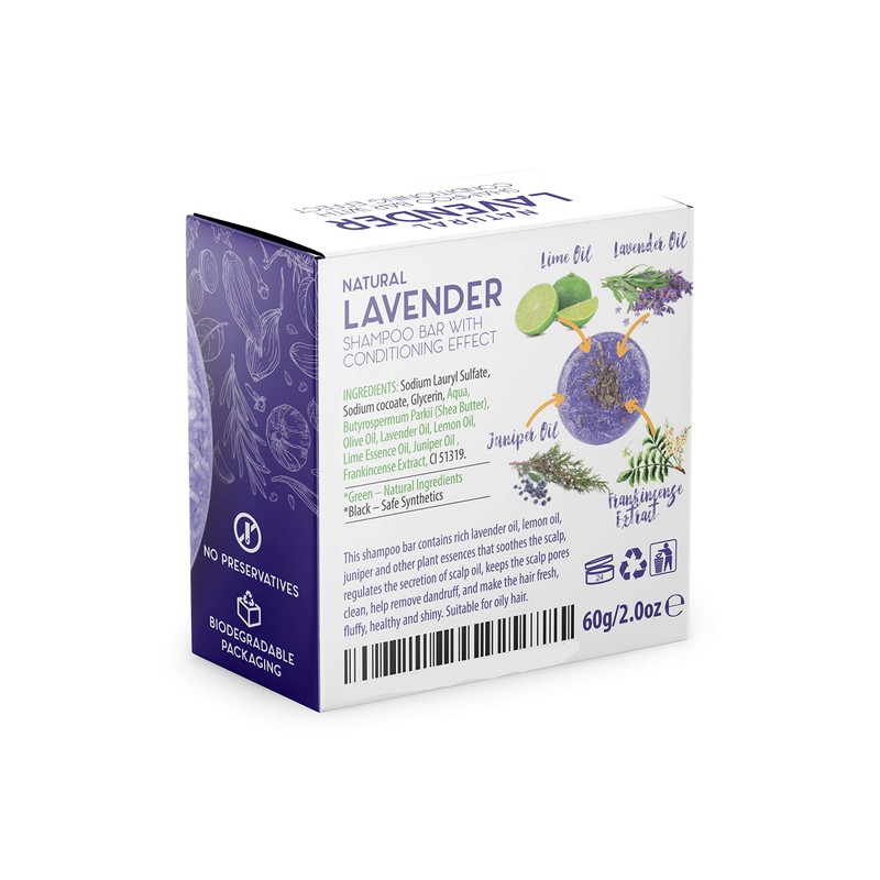 Solid Shampoo Bar And Conditioner Effect Hair Soap – Natural