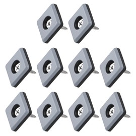 METALLIXITY Screw on Furniture Sliders (25mm/0.98in) 16Pcs, PTFE Square Chair Glides Slider with Screws - for Chairs Sofa Furniture, Black+Blue