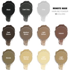 Minute Hair Polvo Para Sombras De La Línea Del Cabello, 10 G, Resistente Al Agua, Para Retocar Las Raíces, Para Cubrir Las Canas Y La Barba Al Instante, Para Hombres Y Mujeres (Gris Oscuro)