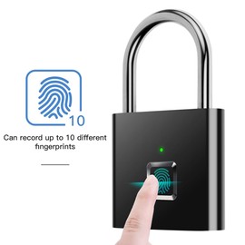 Fingerprint Padlock,AICase Electronic Door Lock Fingerprint Recognition Smart Keyless Waterproof Security Anti-Theft Padlock Widely Used