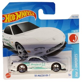 Hot Wheels - ´95 Mazda RX-7 - HW J-Imports 9/10 - HTC46 - Short Card - Project M - White - Mattel 2024 - 1:64