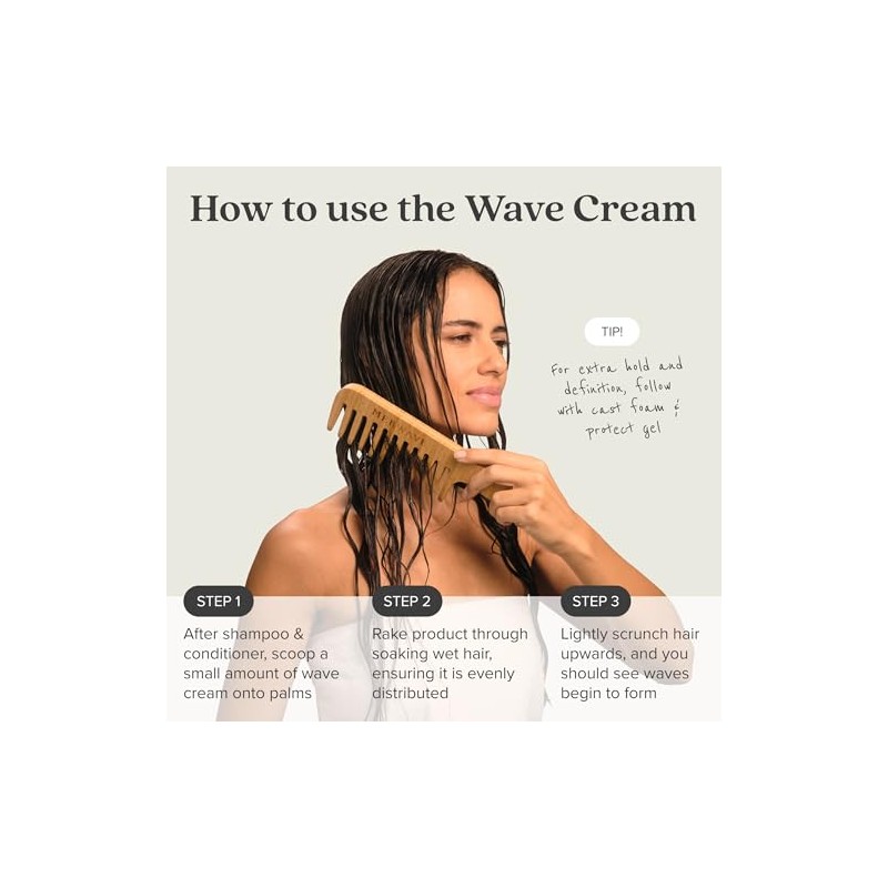 MERWAVE Wave Cream for Wavy Hair | Lightweight Frizz Control