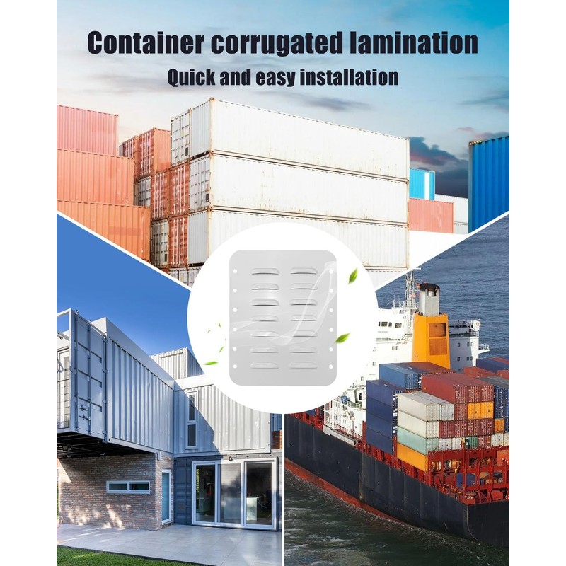 HZSIFU 2 pcs Heavy Steel Shipping Container Vent with Screen,
