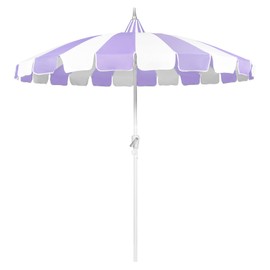 Funsite 8Ft Patio Pagoda Umbrella, UV Protect Pool Umbrellas with Heavy Duty Pole, Outdoor Market Umbrella for Holiday Garden Backyard, Purple