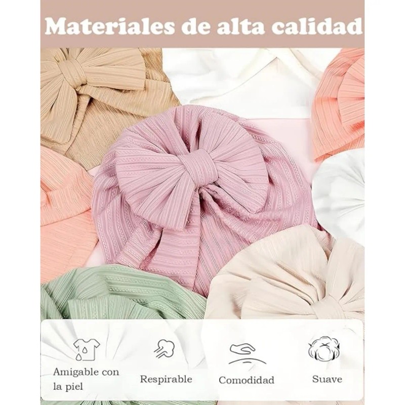 . Gorros Para Bebé, Diademas Para Niña, Conjuntos De 6