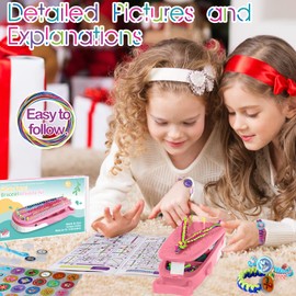 Bracelet Making Kit for Girls, Whale Shaped Jewelry Making Kit Crafts for Girls Ages 8-12, DIY Bracelet String Travel Rewarding Activity Set, 7 8 9 10 11 12 Years Old Girl Birthday Gift