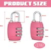 4 Pcs Luggage Locks, Small Padlocks for Suitcase, Travel Security
