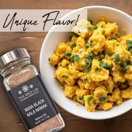 The Spice Lab Kala Namak Black Salt - Indian Himalayan Black Salt - 6 Ounce - Vegan Kala Namak Salt Pure and Natural Indian Black Salt Gluten Free - Vegan Tofu Scramble Seasoning Natural Egg Taste