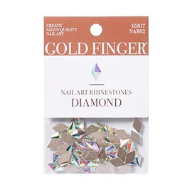 GoldFinger Nail Art Rhinestones Flatback Crystals Jewels 3D Decorations Nail Art Crafts Gems (Diamond)