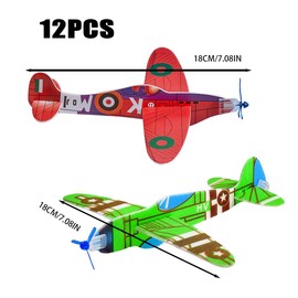 Set of 12 Glider Planes, Polystyrene Gliders, Polystyrene Flyers, Polystyrene Gliders, Gliders Polystyrene Gliders for Children, Aviator Plane, Throwing Gliders for Children's Birthday Party Favours