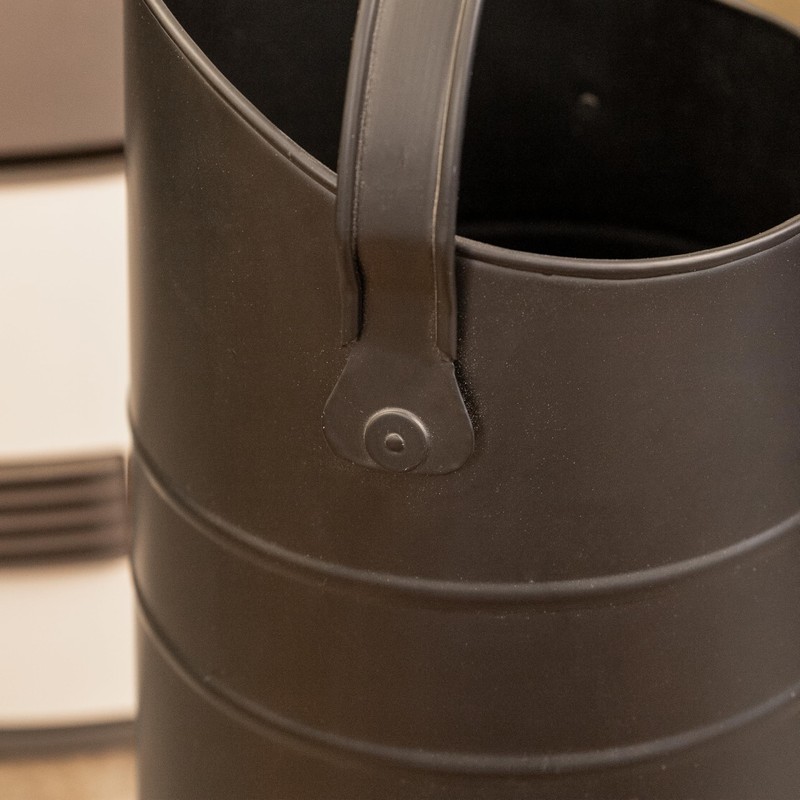 Minuteman International Black Pellet Scuttle w/Handle