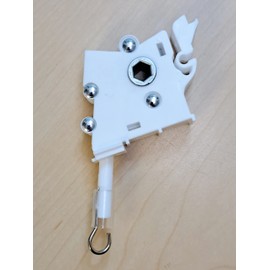 Heavy Duty Hex Hole Wand Tilter for 2" Horizontal Blinds (White-Plastic Shaft, Pack of 1)